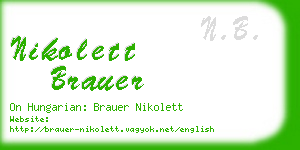nikolett brauer business card